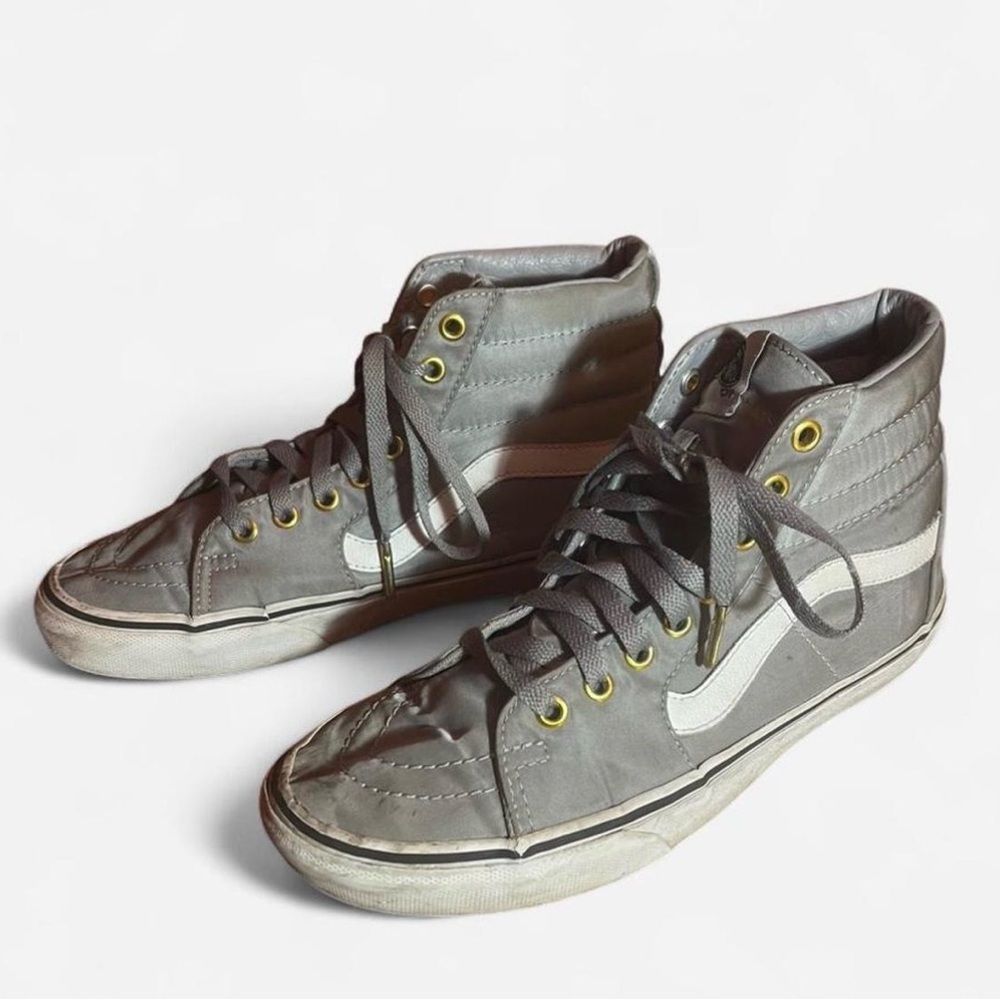 Vans Grey and White High-Top Sneaker